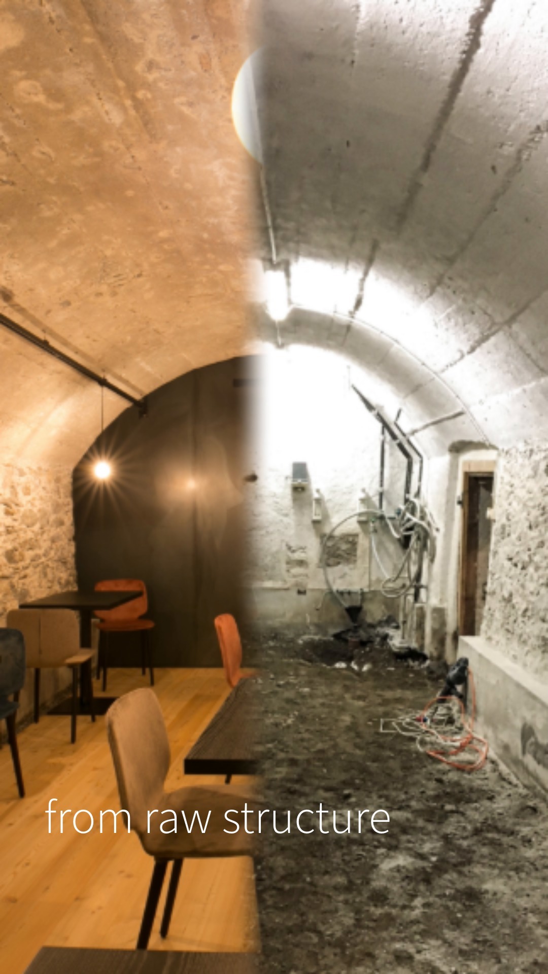 From raw structure to atmosphere -
Keller wird zu Bar
#restauration
#gastroarchitektur
#hospitalityarchitecture
#bauenimbestand
#alpinearchitecture
#valmüstair
#lacuort
#modunitaarchitects